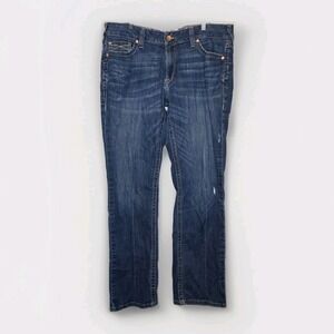 Ariat Jeans Womens 34 L Western Denim Mid Rise Boot Cut Cow Girl Country Dark